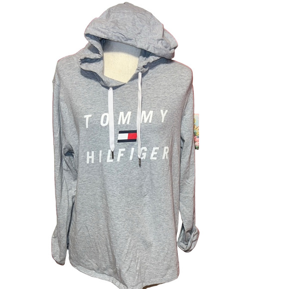 Tommy Hilfiger Sport Women’s Light Gray Pullover Hoodie XL - Picture 1 of 7